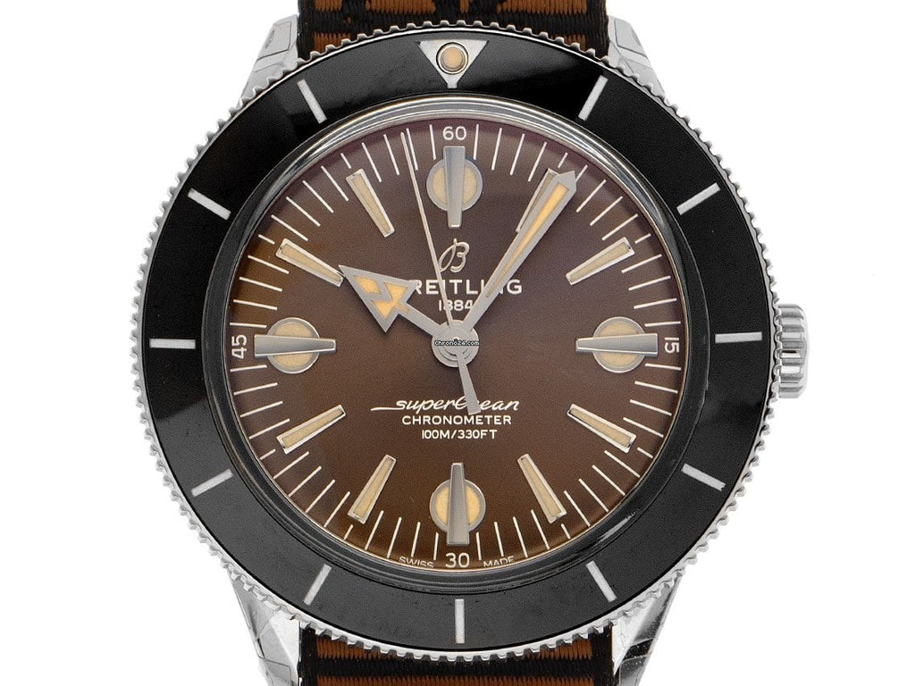 Breitling Superocean Heritage '57 Outerknown Brown Dial Brown NATO Strap Watch for Men - A103703A1Q1W1 Buy Now By Breitling