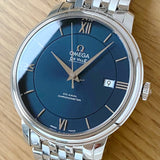 Omega De Ville Prestige Co-Axial Orbis Blue Dial Silver Steel Strap Watch for Men - 424.10.40.20.03.001