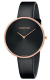 Calvin Klein Full Moon Black Dial Black Leather Strap Watch for Women - K8Y236C1 Buy Now By Calvin Klein
