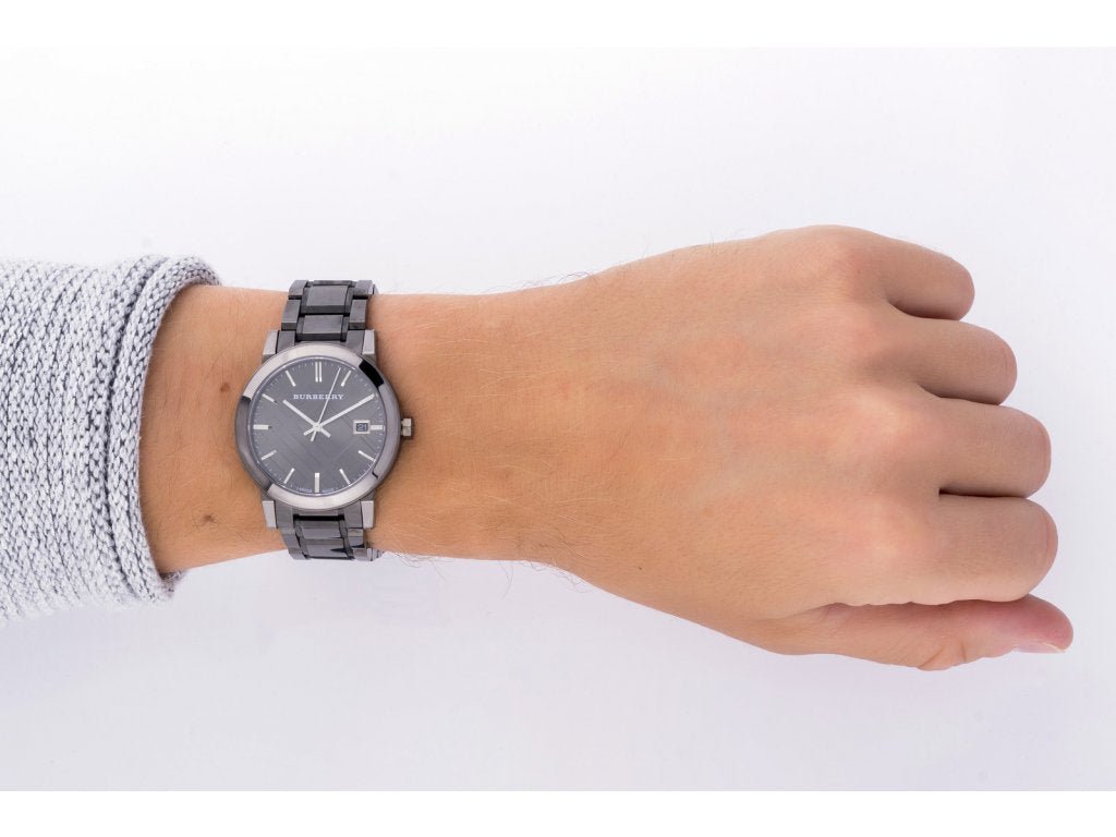 Burberry The City Grey Dial Gunmetal Steel Strap Watch for Men - BU9007 Buy Now By Burberry