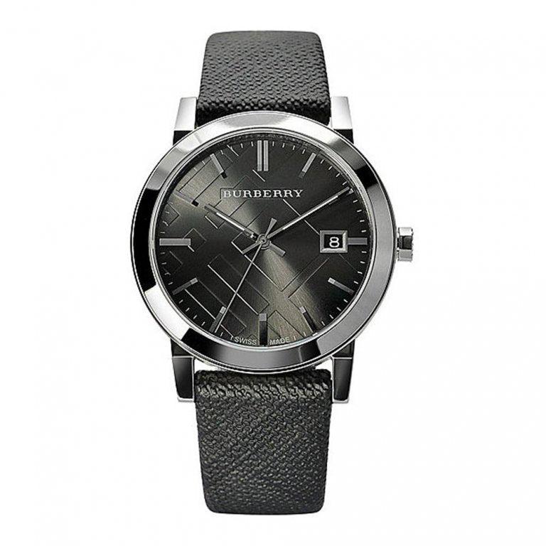 Burberry Heritage Grey Dial Black Leather Strap Watch for Men - BU9024 Buy Now By Burberry
