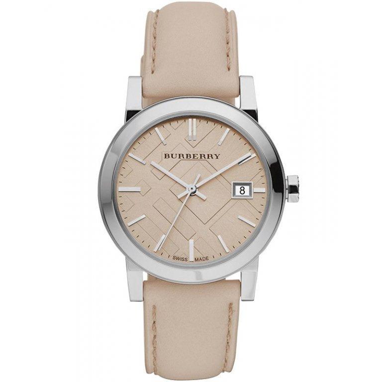 Burberry The City Beige Dial Beige Leather Strap Watch for Women - BU9107 Buy Now By Burberry