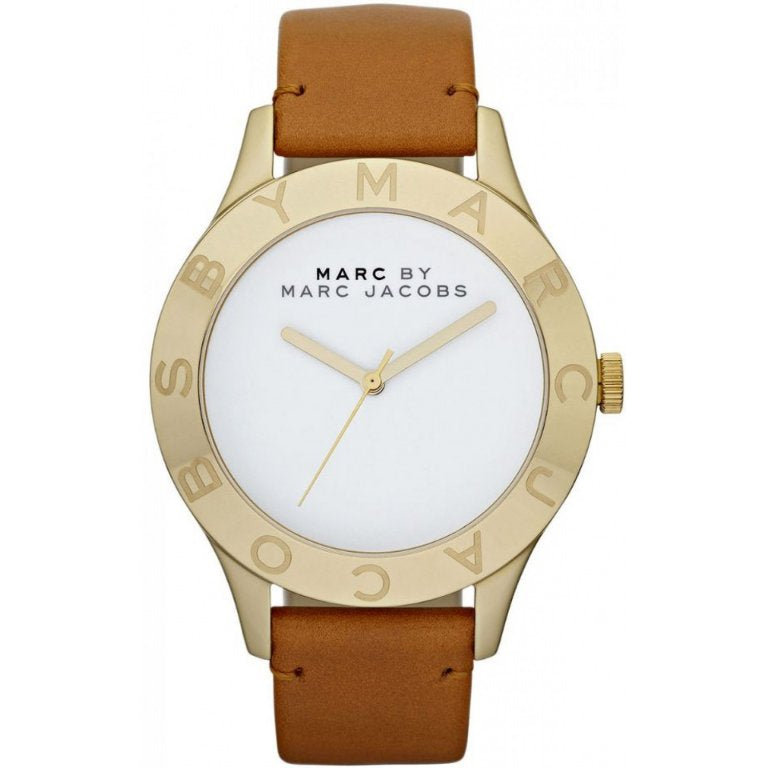 Marc Jacobs Blade White Dial Brown Leather Strap Watch for Women - MBM1218 Buy Now By Marc Jacobs