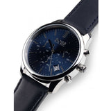 Hugo Boss Time One Blue Dial Black Leather Strap Watch for Men - 1513431 Buy Now By Hugo Boss
