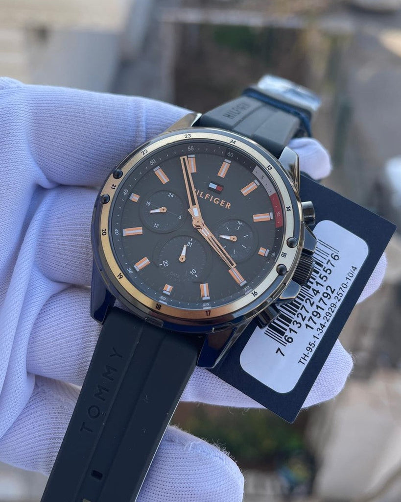 Tommy Hilfiger Mason Black Dial Black Rubber Strap Watch for Men - 1791792 Buy Now By Tommy Hilfiger