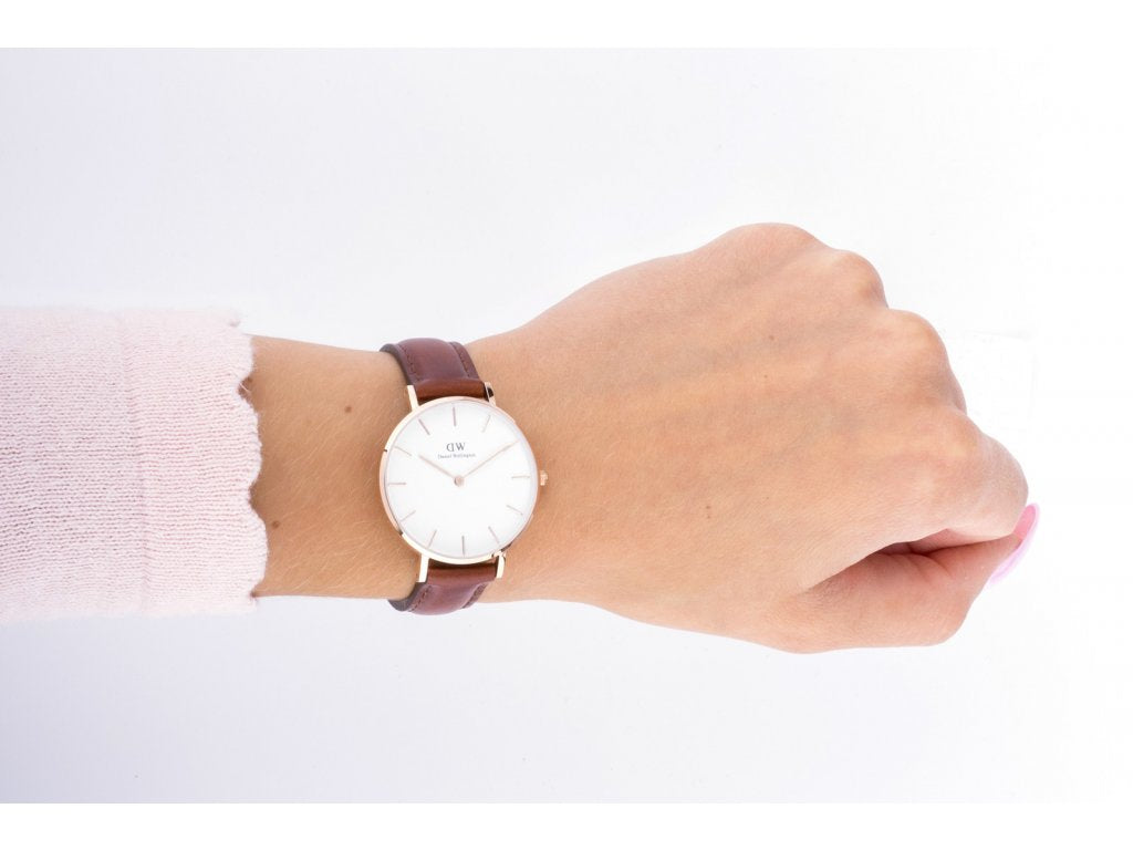 Daniel Wellington Petite St Mawes White Dial Brown Leather Strap Watch For Women - DW00100175 Buy Now By Daniel Wellington