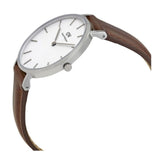 Daniel Wellington Classic Petite St Mawes White Dial Brown Leather Strap Watch For Women - DW00100187 Buy Now By Daniel Wellington