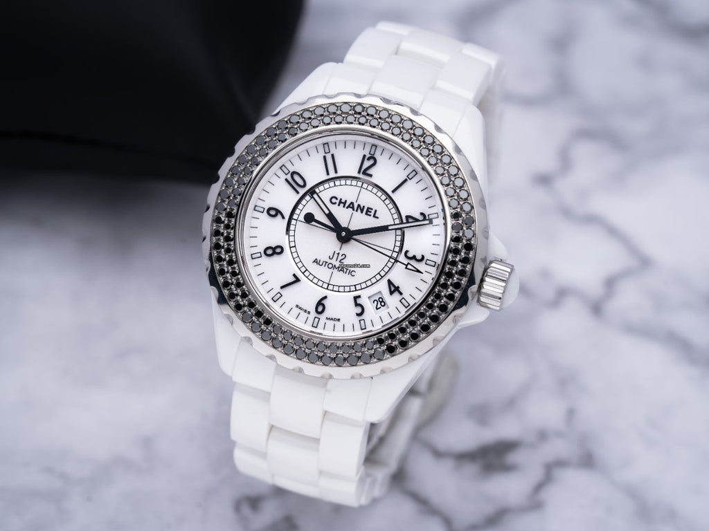 Chanel J12 Quartz Diamonds White Dial White Steel Strap Watch for Women - J12 H6418 Buy Now By Chanel