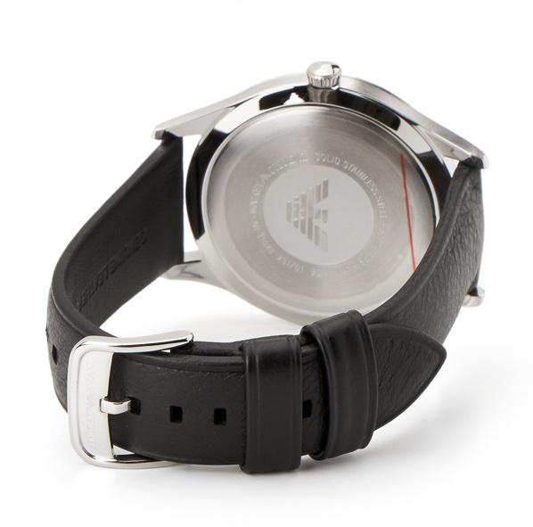 Emporio Armani Lambda Classic Quartz Black Dial Black Leather Strap Watch For Men - AR11020 Buy Now By Emporio Armani