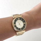 Michael Kors Catlin Black Dial Gold Steel Strap Watch for Women - MK3338 Buy Now By Michael Kors