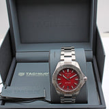 Tag Heuer Aquaracer Professional 200 Automatic Red Dial Silver Steel Strap Watch for Men - WBP2114.BA0627 Buy Now By Tag Heuer