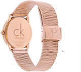 Calvin Klein Minimal Black Dial Rose Gold Mesh Bracelet Watch for Women - K3M2262Y Buy Now By Calvin Klein