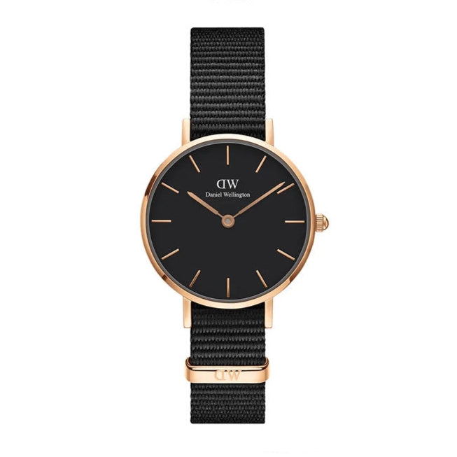 Daniel Wellington Petite Cornwall Black Dial Black Nylon Strap Watch for Women - DW00100247 Buy Now By Daniel Wellington