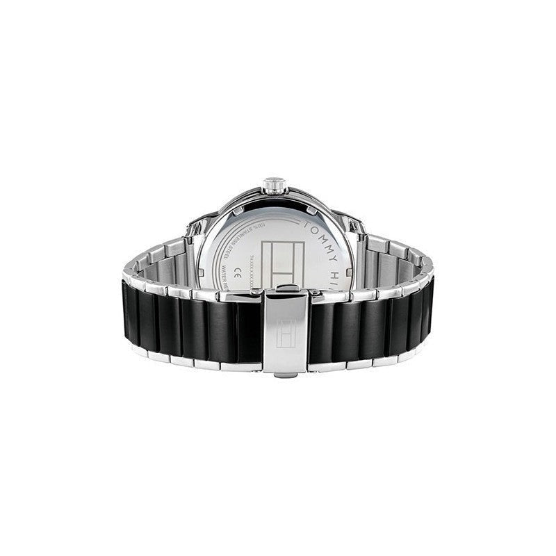 Tommy Hilfiger Sneaker Quartz Black Dial Two Tone Steel Strap Watch for Men - 1791619 Buy Now By Tommy Hilfiger