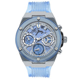 Guess Athena Active Life Clear White Dial Blue Rubber Strap Watch for Women - GW0409L1 Buy Now By Guess