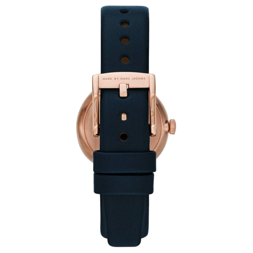 Marc Jacobs Baker Navy Blue Dial Blue Leather Strap Watch for Women - MBM1331 Buy Now By Marc Jacobs