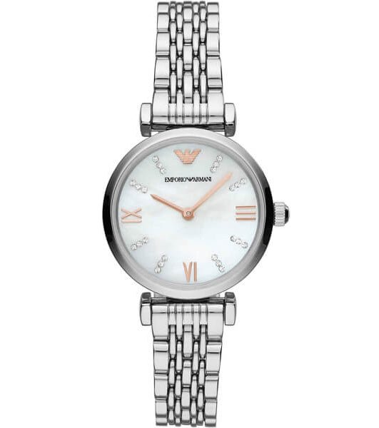 Emporio Armani Donna Mother of Pearl Dial Silver Steel Strap Watch For Women - AR11204 Buy Now By Emporio Armani