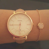 Fossil Jacqueline White Dial Brown Leather Strap Watch for Women - ES3487 Buy Now By Fossil