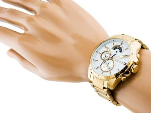 Tommy Hilfiger Iconic Quartz White Dial Gold Steel Strap Watch for Men - 1791538 Buy Now By Tommy Hilfiger