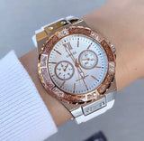 Guess Limelight White Dial White Rubber Strap Watch for Women - W1053L2 Buy Now By Guess