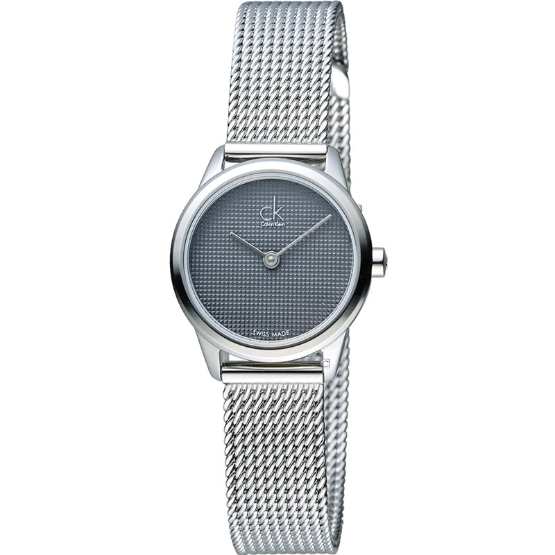 Calvin Klein Minimal Grey Dial Silver Mesh Bracelet Watch for Women - K3M2312X Buy Now By Calvin Klein