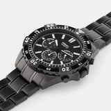 Fossil Garrett Chronograph Black Dial Black Steel Strap Watch for Men - FS5773 Buy Now By Fossil