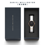 Daniel Wellington Classic Petite Dover Black Dial White NATO Strap Watch For Women - DW00100314 Buy Now By Daniel Wellington