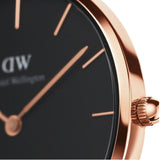 Daniel Wellington Petite Cornwall Black Dial Black Nylon Strap Watch for Women - DW00100247 Buy Now By Daniel Wellington