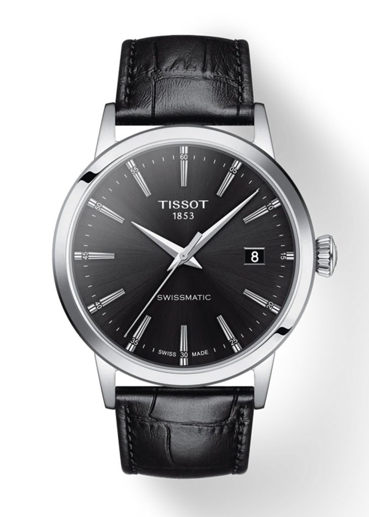 Tissot Gentleman Powermatic 80 Silicium Black Dial Black Leather Strap Watch For Men - T127.407.16.051.00 Buy Now By Tissot