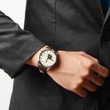 Fossil Townsman Automatic White Dial Brown Leather Strap Watch for Men - ME3064 Buy Now By Fossil