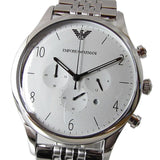 Emporio Armani Classic Chronograph Silver Dial Silver Steel Strap Watch For Men - AR1879 Buy Now By Emporio Armani