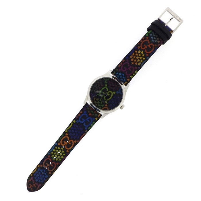 Gucci G Timeless Quartz Black Dial Black Leather Strap Watch For Women - YA1264146 Buy Now By Gucci