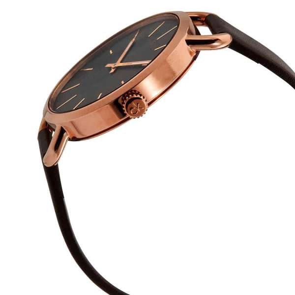 Calvin Klein Even Grey Dial Brown Leather Strap Watch for Women - K7B236G3 Buy Now By Calvin Klein