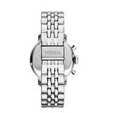 Fossil Boyfriend Chronograph Silver Dial Silver Steel Strap Watch for Women - ES2198 Buy Now By Fossil