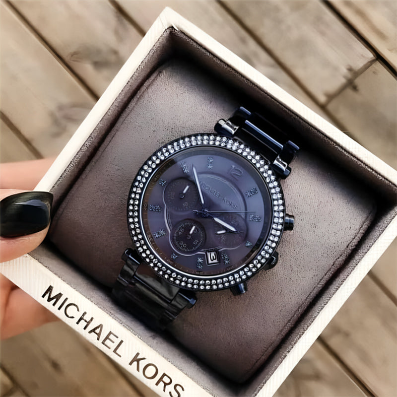 Michael Kors Parker Chronograph Blue Dial Blue Steel Strap Watch For Women - MK6418 Buy Now By Michael Kors