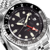 Seiko 5 Sports Automatic GMT Black Dial Silver Steel Strap Watch For Men - SSK001K1 Buy Now By Seiko