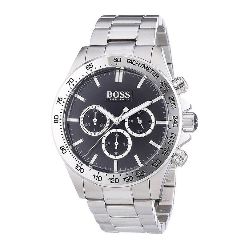 Hugo Boss Ikon Black Dial Silver Steel Strap Watch for Men - 1512965 Buy Now By Hugo Boss