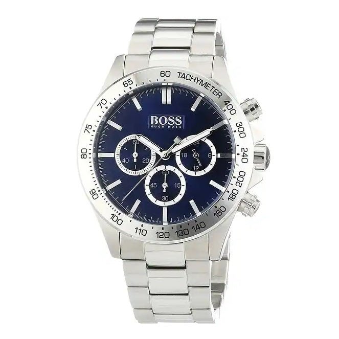Hugo Boss Ikon Blue Dial Silver Steel Strap Watch for Men - 1512963 Buy Now By Hugo Boss