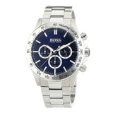 Hugo Boss Ikon Blue Dial Silver Steel Strap Watch for Men - 1512963 Buy Now By Hugo Boss