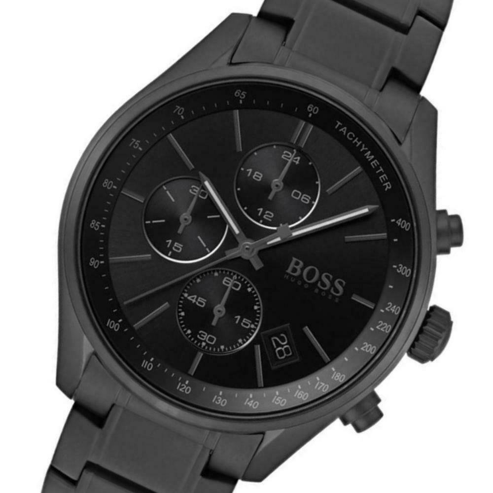 Hugo Boss Grand Prix Black Dial Black Steel Strap Watch for Men - 1513676 Buy Now By Hugo Boss
