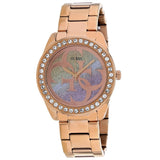 Guess G Twist Diamonds Rose Gold Dial Rose Gold Steel Strap Watch For Women - W1201L3 Buy Now By Guess