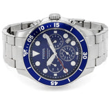 Fossil FB-03 Chronograph Blue Dial Silver Steel Strap Watch for Men - FS5724 Buy Now By Fossil