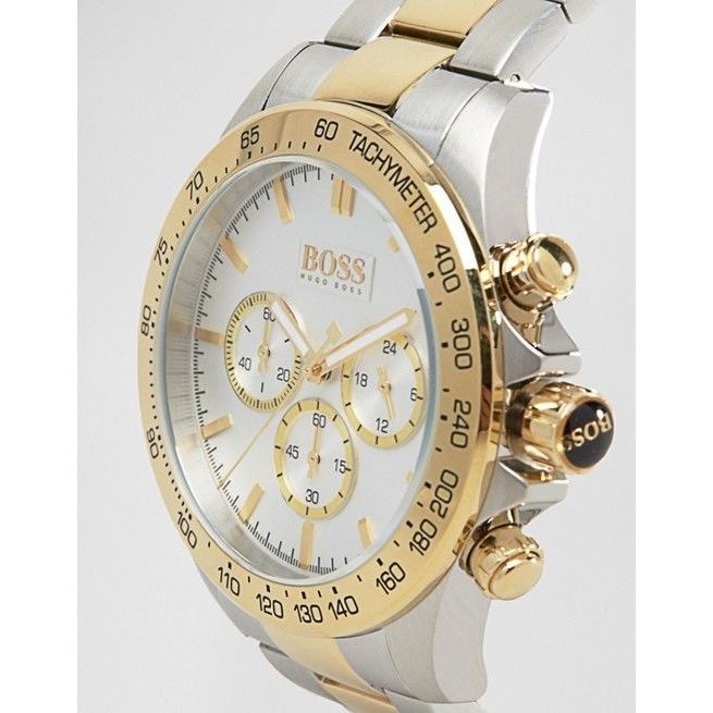 Hugo Boss Ikon Chronograph Silver Dial Two Tone Steel Strap Watch for Men - 1512960 Buy Now By Hugo Boss