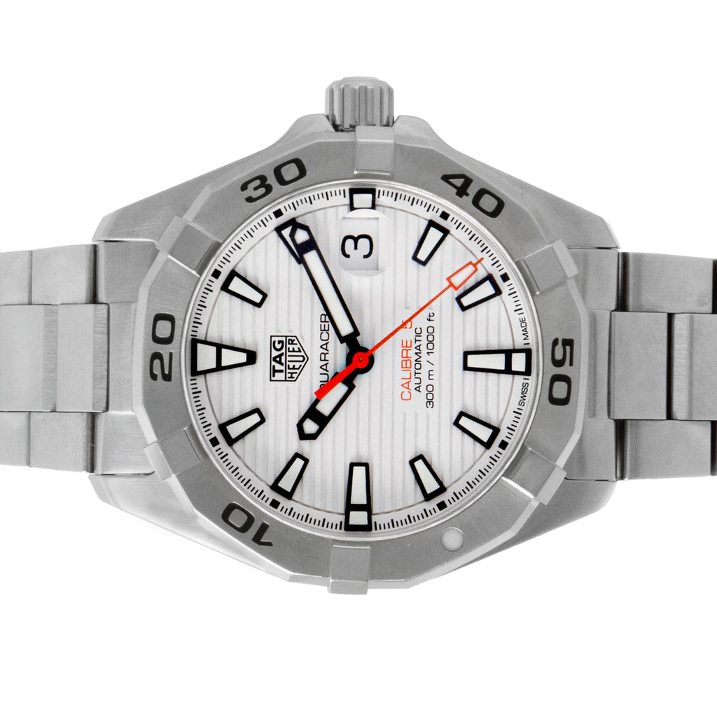 Tag Heuer Aquaracer Automatic White Dial Silver Steel Strap Watch for Men - WBD2111.BA0928 Buy Now By Tag Heuer