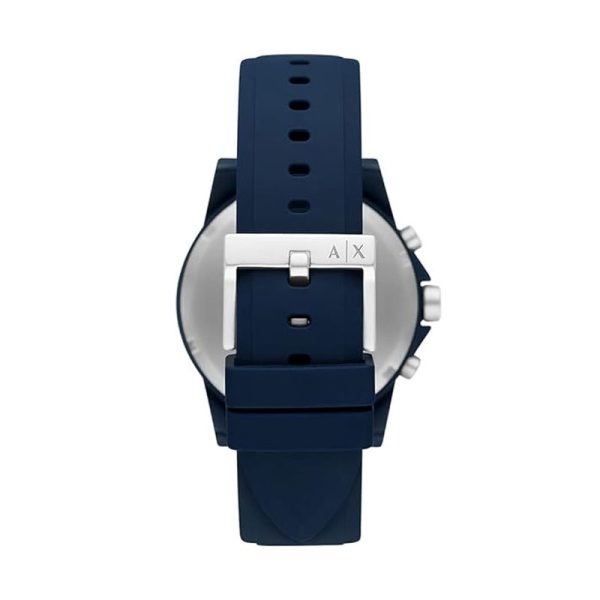 Armani Exchange Outerbanks Chronograph Blue Dial Blue Silicone Strap Watch For Men - AX7128 Buy Now By Armani Exchange