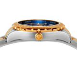 Versace Hellenyium Blue Dial Two Tone Steel Strap Watch for Women - V12060017 Buy Now By Versace