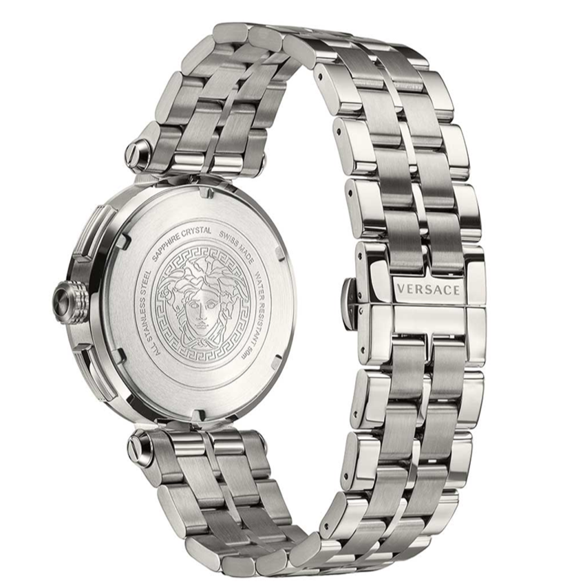 Versace Aion Chronograph White Dial Silver Steel Strap Watch for Men - VBR040017 Buy Now By Versace