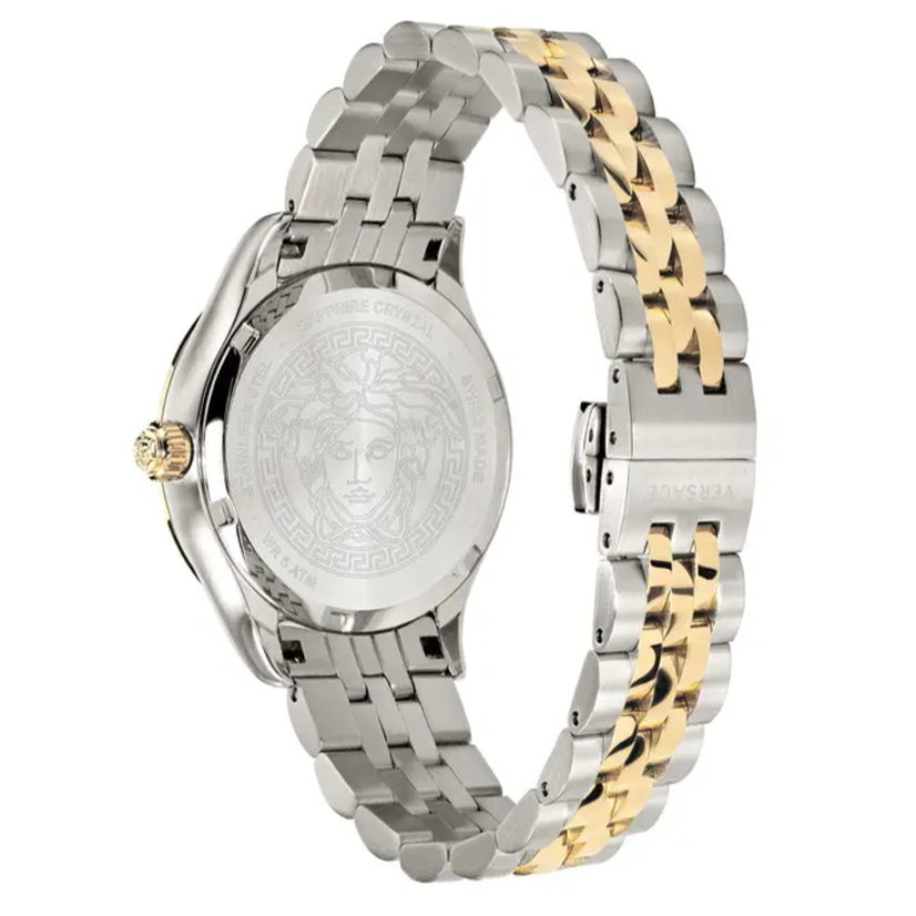 Versace Hellenyium Quartz Green Dial Two Tone Steel Strap Watch For Men - VEVI00620 Buy Now By Versace