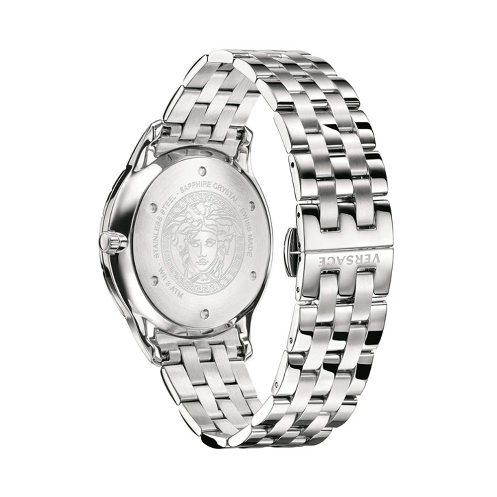 Versace Univers Analog Black Dial Silver Steel Strap Watch for Men - VEBK00418 Buy Now By Versace