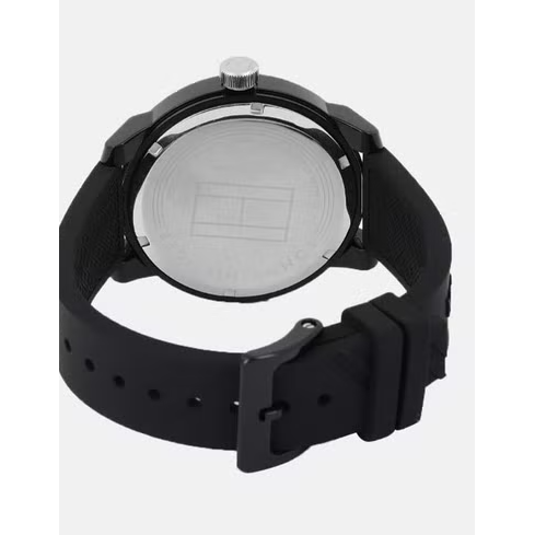 Tommy Hilfiger Denim Quartz Black Dial Black Rubber Strap Watch for Men - 1791483 Buy Now By Tommy Hilfiger